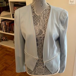 Philosophy Dusty Blue Blazer/Jacket with Silver Zippers